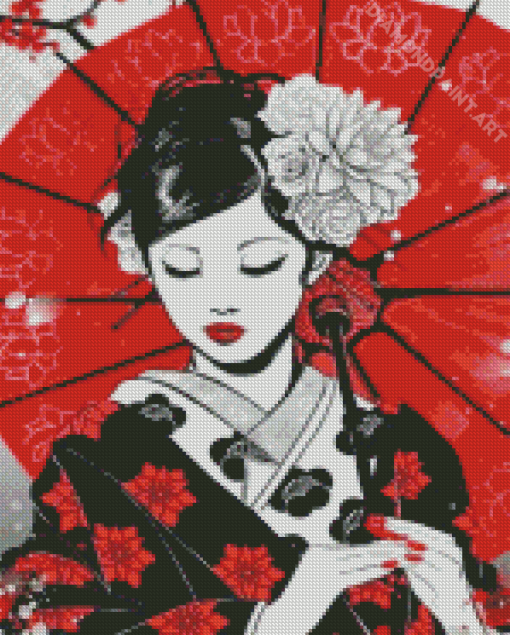 Beautiful Japanese Geisha Diamond Painting