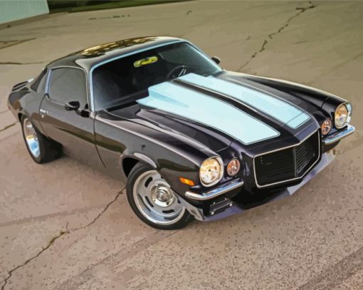 Black 1970 Camaro Car Diamond Paintings