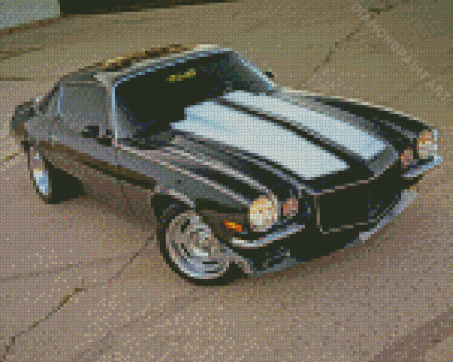 Black 1970 Camaro Car Diamond Paintings