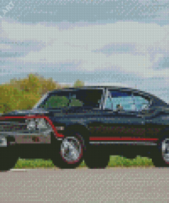 Black 68 Chevelle Diamond Painting