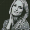 Black And White Dianna Agron Diamond Painting