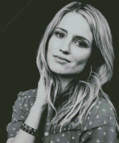 Black And White Dianna Agron Diamond Painting