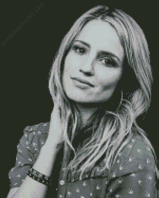 Black And White Dianna Agron Diamond Painting