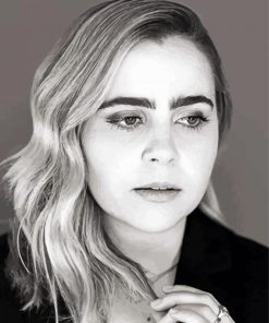 Black And White Mae Whitman Diamond Paintings