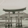 Black And White Torii Gate Diamond Paintings