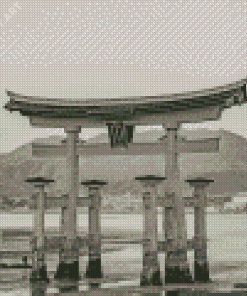 Black And White Torii Gate Diamond Paintings