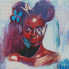 Black Woman With Butterflies Diamond Painting