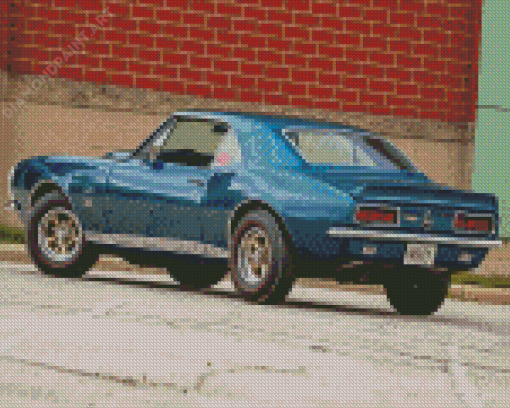 Blue 1967 Camaro Car Diamond Painting