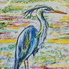 Blue Abstract Heron Diamond Paintings