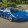 Blue Lamborghini Diablo Diamond Painting