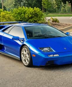 Blue Lamborghini Diablo Diamond Painting