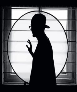 Boy Black And White Silhouette Diamond Paintings