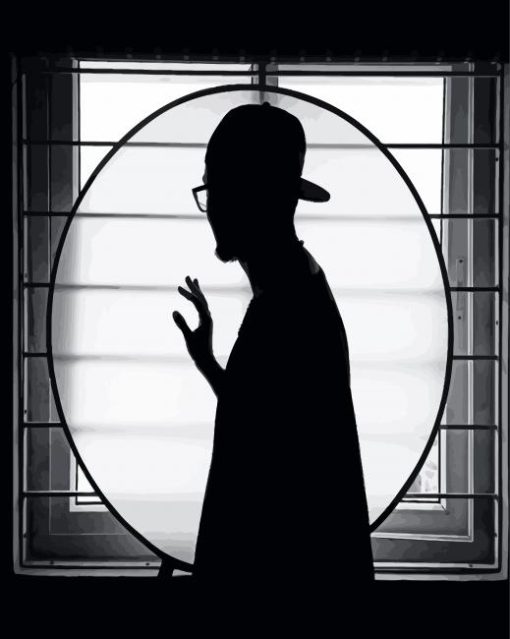 Boy Black And White Silhouette Diamond Paintings