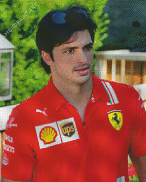 Carlos Sainz Illustration Diamond Painting