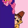 Cartoon Detective Pink Panther Diamond Painting