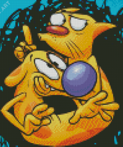 Catdog Cartoon Diamond Painting