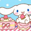 Cinnamoroll Eating Cake Diamond Painting