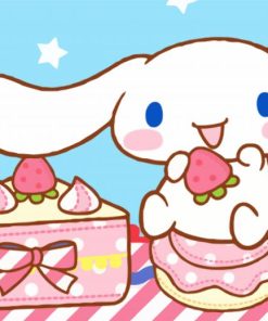 Cinnamoroll Eating Cake Diamond Painting