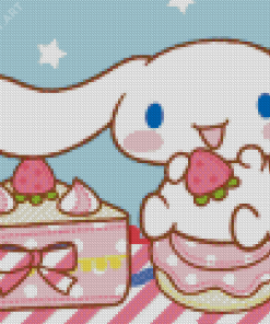 Cinnamoroll Eating Cake Diamond Painting