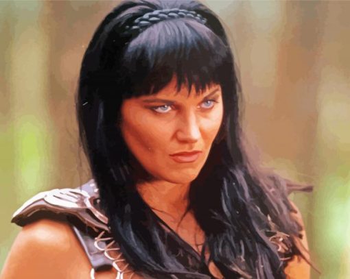 Close Up Xena Character Diamond Painting