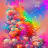 Colored Rainbow Smoke Diamond Paintings