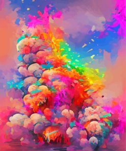 Colored Rainbow Smoke Diamond Paintings