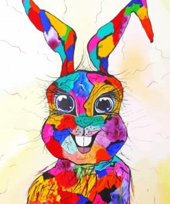 Colorful Abstract Hare Diamond Painting