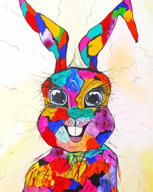 Colorful Abstract Hare Diamond Painting