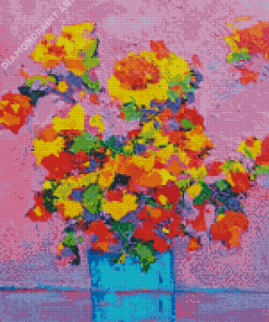 Colorful Impressionist Flowers Diamond Painting