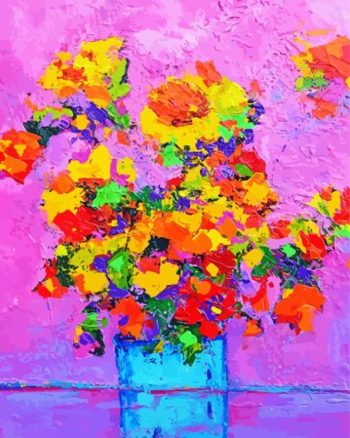 Colorful Impressionist Flowers Diamond Painting