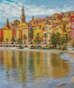 Colorful Buildings Cote D Azur Diamond Painting