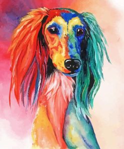 Colorful Saluki Art Diamond Paintings