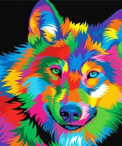 Colorful Wolf Pop Art Diamond Paintings