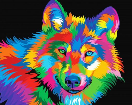 Colorful Wolf Pop Art Diamond Paintings