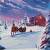 Cool Winter Farm Diamond Painting