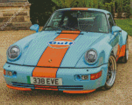 Cool Gulf Porsche Diamond Painting