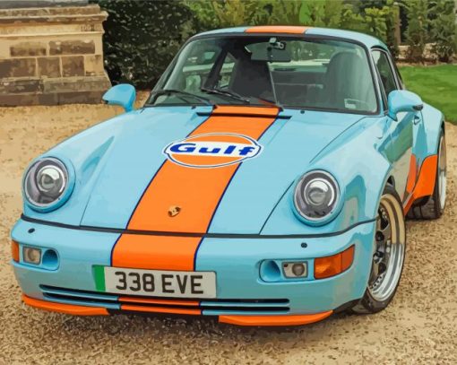 Cool Gulf Porsche Diamond Painting