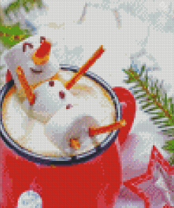 Cute Winter Drink Diamond Paintings