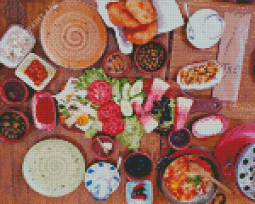 Delicious Village Breakfast Diamond Painting