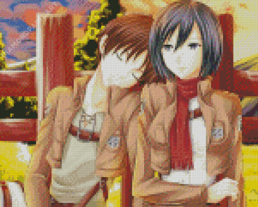 Eren Yeager And Mikasa Ackerman Diamond Painting