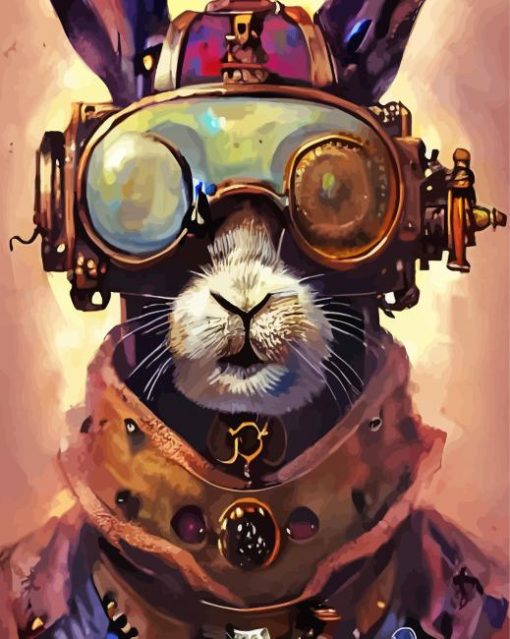 Fantasy Steampunk Rabbit Diamond Paintings