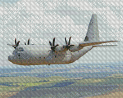 Flying C130 Airplane Diamond Paintings