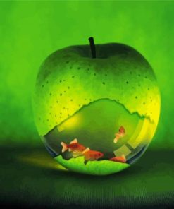 Green Glass Apples Diamond Painting