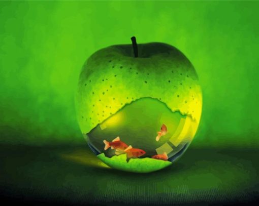 Green Glass Apples Diamond Painting