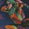 Green Arrow Diamond Painting