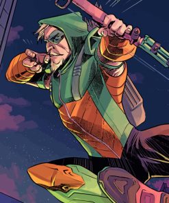 Green Arrow Diamond Painting