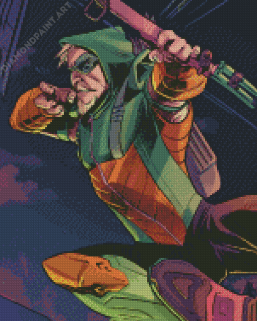 Green Arrow Diamond Painting