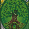 Green Celtic Tree Diamond Painting