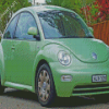 Green Volkswagen Bug Diamond Paintings