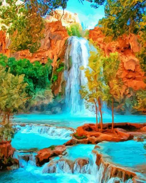 Havasu Falls Illustration 5D Diamond Paintings